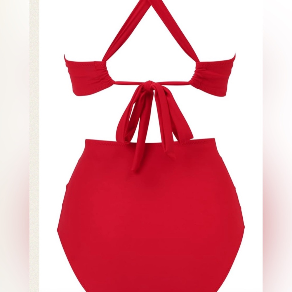 NEW• Atelier Jai Cherry Red Tummy Control Swimsuit• XL - Picture 7 of 16